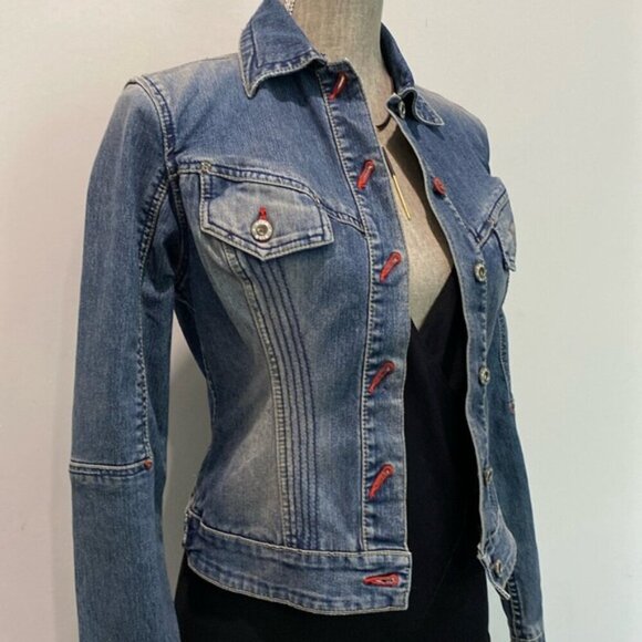 Ecko Denim Jean Jacket Fitted Size xSmall - Picture 7 of 13